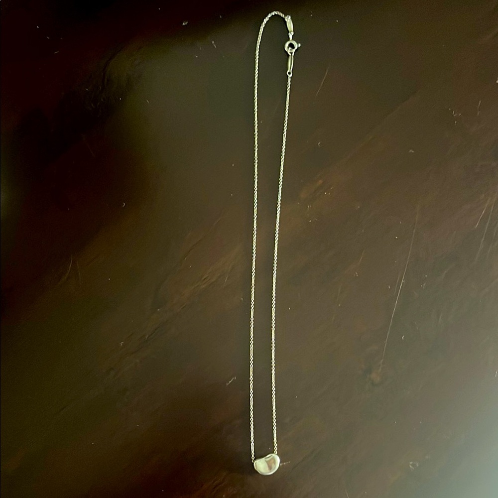 Tiffany & Co sterling silver bean necklace